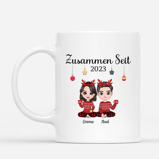 0557MGE1 Personalisierte Geschenke Tasse Frau Mann Paare Parchen Weihnachten