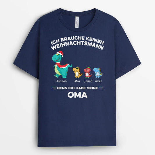 0583AGE1 Personalisierte Geschenke T Shirt Saurus Kinder Mama Oma Weihnachten