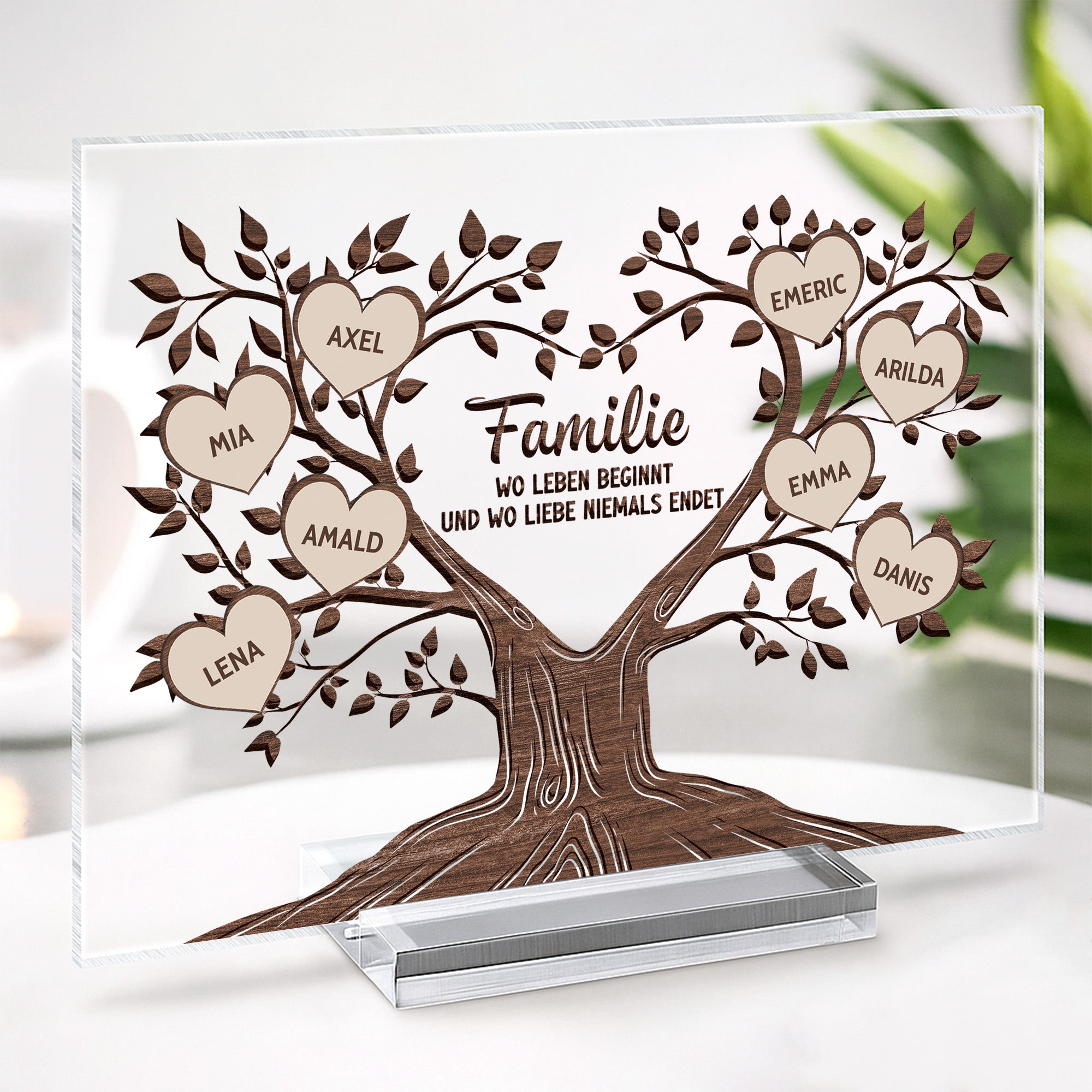 0725RGE2 familie stammbaum personalisierte acryl plakette familie 0725RTT8I