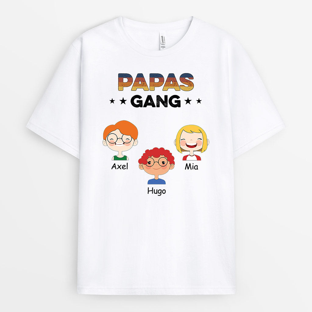 0755AGE1 Personalisierte Geschenke T Shirt Kinder Papa Opa