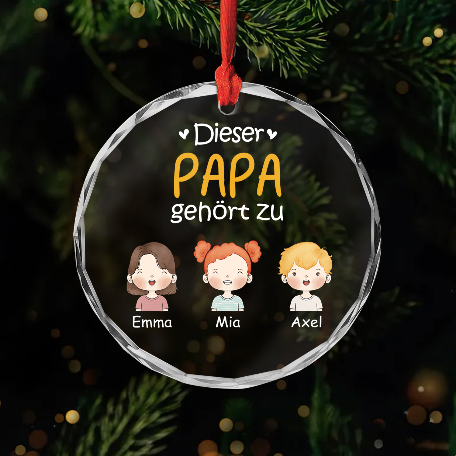0827OGE1 dieser papa gehort zu kinder personalisierte glas ornamente papa 0827O8N8B
