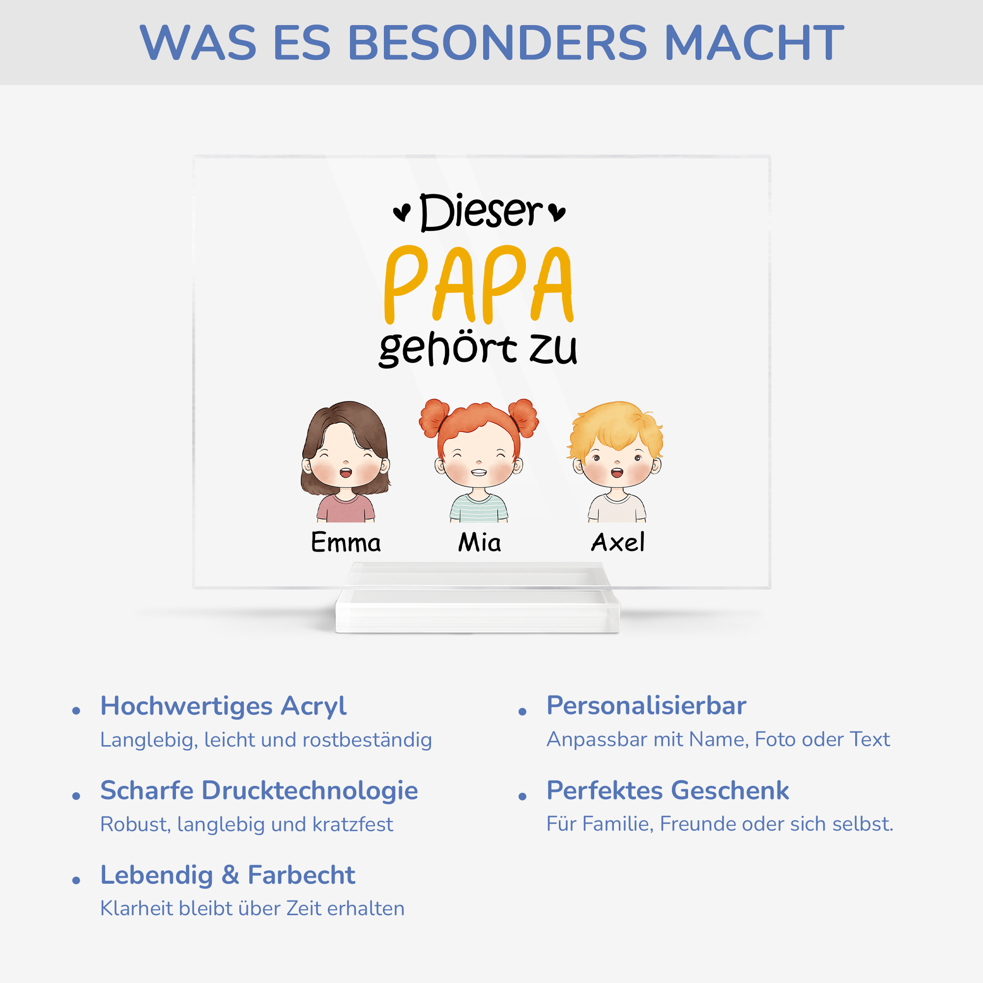 0827RGE5 dieser papa gehort zu kinder personalisierte acryl plakette papa 0827R8N8B