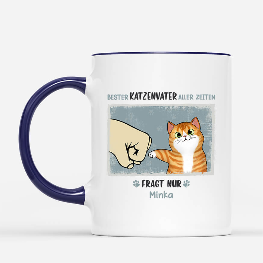 0848MGE1 personalisierte beste katzenmama bester katzenpapa aller zeiten tasse