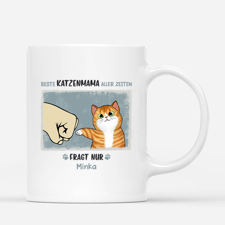 0848MGE2 personalisierte beste katzenmama bester katzenpapa aller zeiten tasse