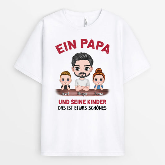 0859AGE1 Personalisierte Geschenke T Shirt Kinder Enkelkinder Papa Opa