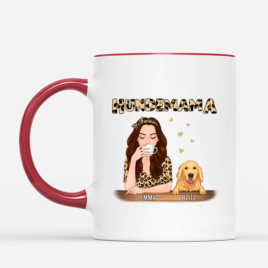 0866MGE2 personalisierte hundemama tasse