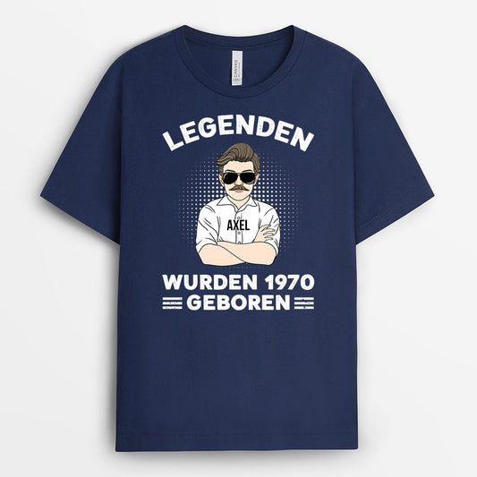 0907AGE2 Personalisierte Geschenke T Shirt Geburt Papa Opa