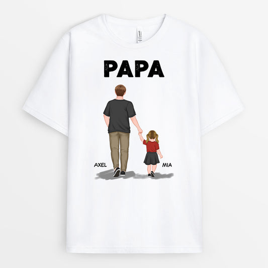 0909AGE1 Personalisierte Geschenke T Shirt Kinder Papa Opa