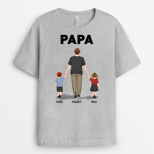 0909AGE2 Personalisierte Geschenke T Shirt Kinder Papa Opa