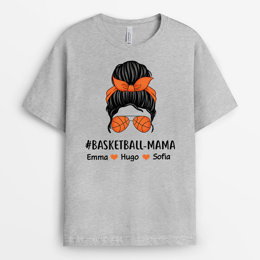 0910AGE2 Personalisierte Geschenke T Shirt Kinder Basketball Mama Oma
