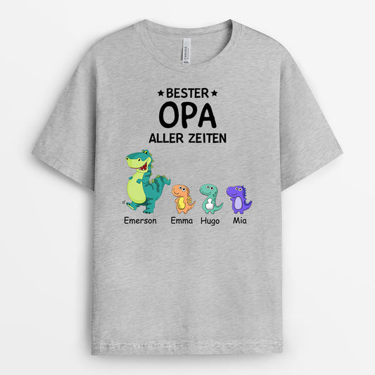 0922AGE2 Personalisierte Geschenke T Shirt Kinder Enkelkinder Papa Opa