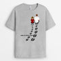 0925AGE1 Personalisierte Geschenke T Shirt Fussabdruck Kinder Enkelkinder Papa Opa