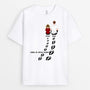 0925AGE2 Personalisierte Geschenke T Shirt Fussabdruck Kinder Enkelkinder Papa Opa