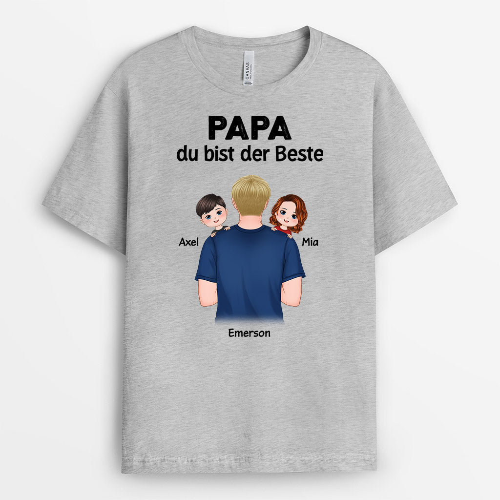 0926AGE1 Personalisierte Geschenke T Shirt Kinder Enkelkinder Papa Opa