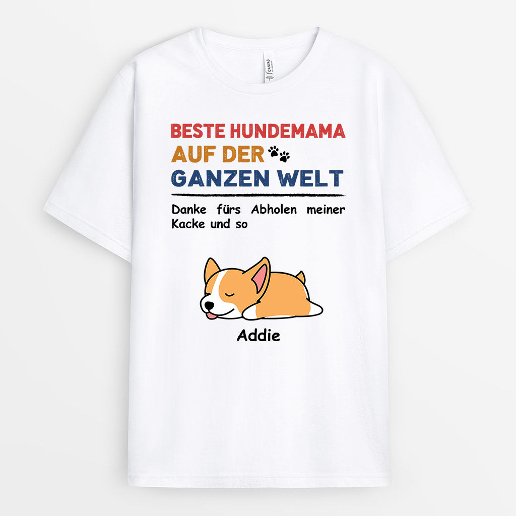 0935AGE2 Personalisierte Geschenke T Shirt Hunde Hundemama Hundeliebhaber Hundebesitzer