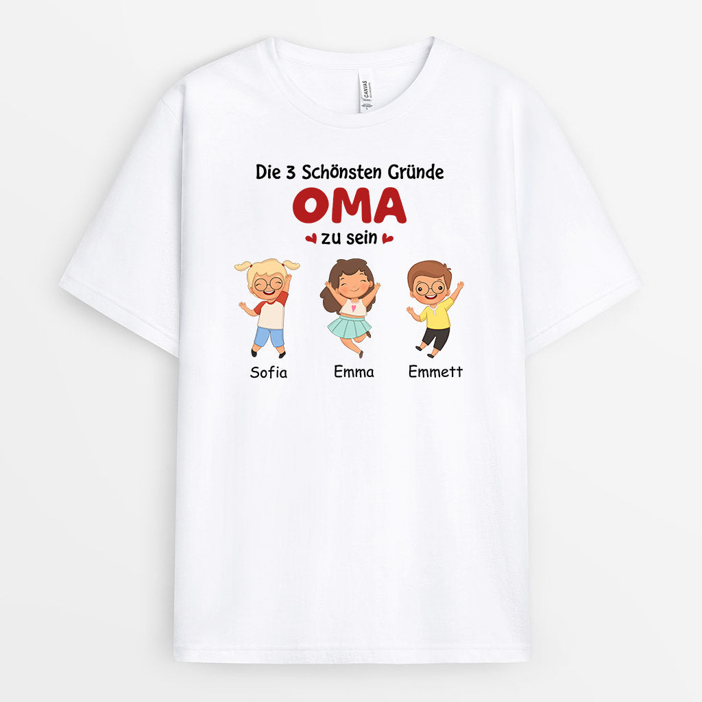 0940AGE1 Personalisierte Geschenke T Shirt Kinder Enkelkinder Mama Oma