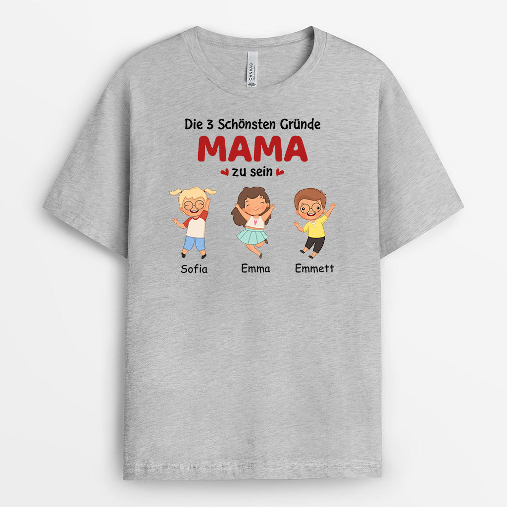 0940AGE2 Personalisierte Geschenke T Shirt Kinder Enkelkinder Mama Oma