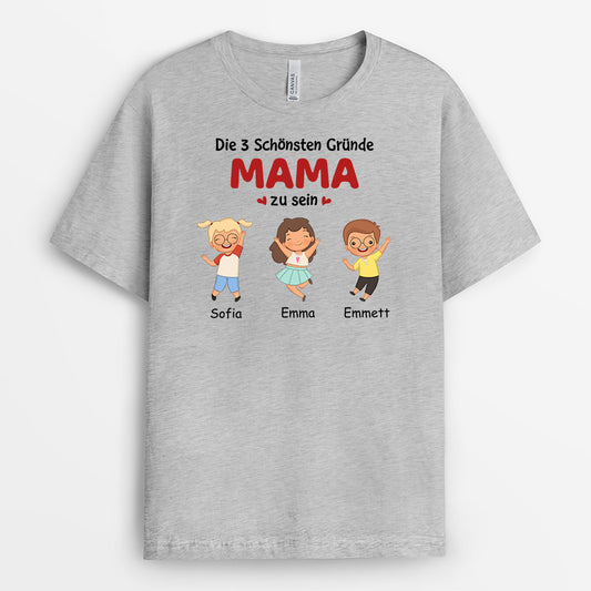 0940AGE2 Personalisierte Geschenke T Shirt Kinder Enkelkinder Mama Oma