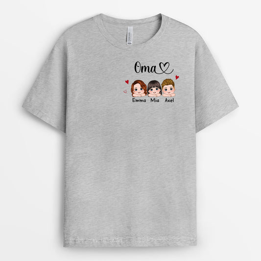 0944AGE1 Personalisierte Geschenke T Shirt Kinder Enkelkinder Mama Oma