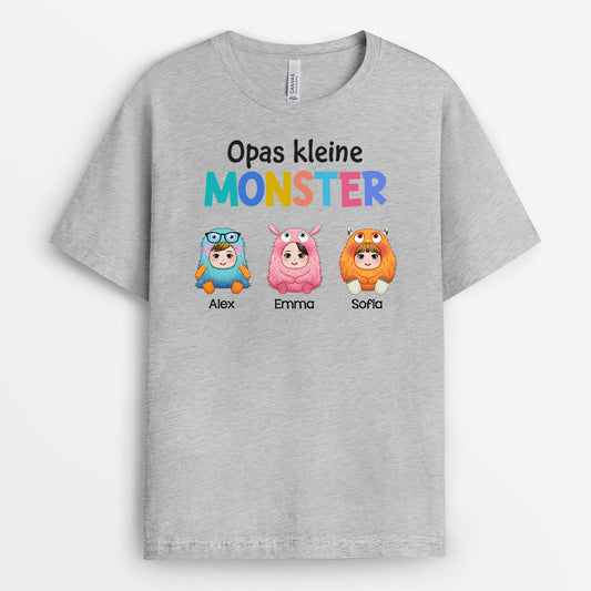 0948AGE1 Personalisierte Geschenke T shirt Monster Papa Opa