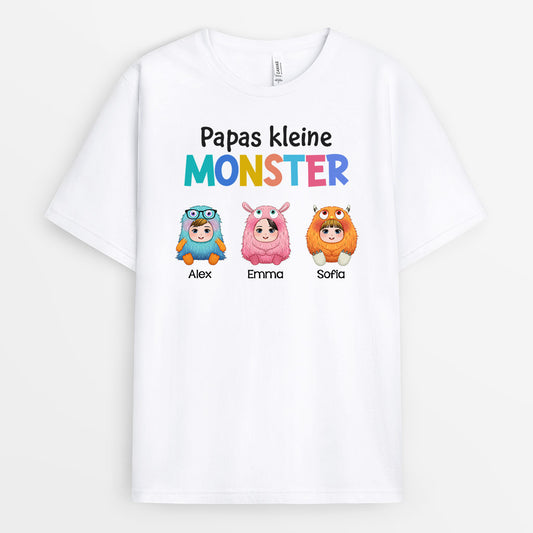 0948AGE2 Personalisierte Geschenke T shirt Monster Papa Opa