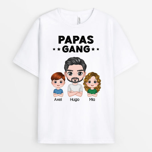 0951AGE1 Personalisierte Geschenke T Shirt Kinder Papa Opa