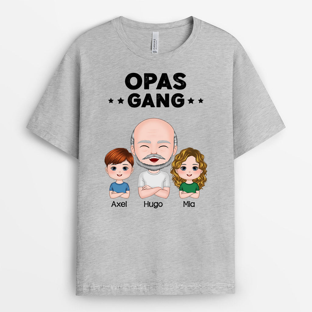 0951AGE2 Personalisierte Geschenke T Shirt Kinder Papa Opa