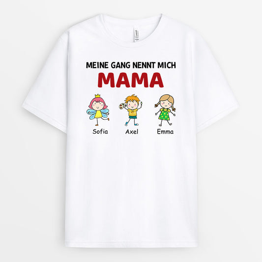 0956AGE1 Personalisierte Geschenke T Shirt Kinder Enkelkinder Mama Oma