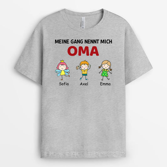 0956AGE2 Personalisierte Geschenke T Shirt Kinder Enkelkinder Mama Oma