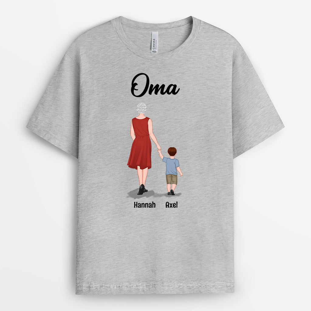 0957AGE2 Personalisierte Geschenke T shirt Kinder Mama Oma