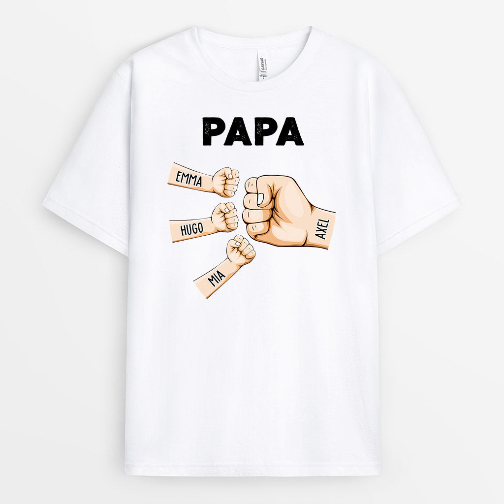 0958AGE1 Personalisierte Geschenke T Shirt Kinder Enkelkinder Papa Opa