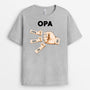 0958AGE2 Personalisierte Geschenke T Shirt Kinder Enkelkinder Papa Opa