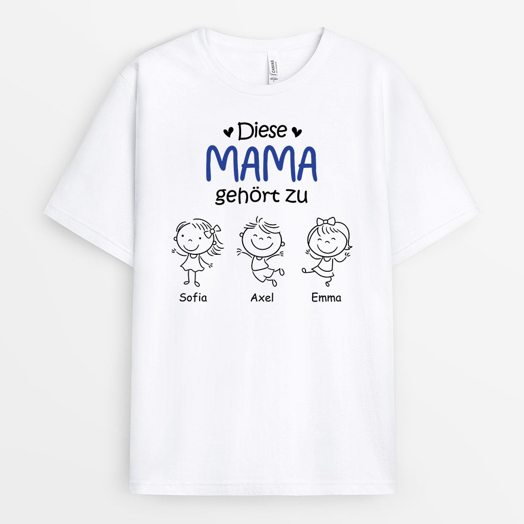 0959AGE1 Personalisierte Geschenke T shirt Kinder Mama Oma