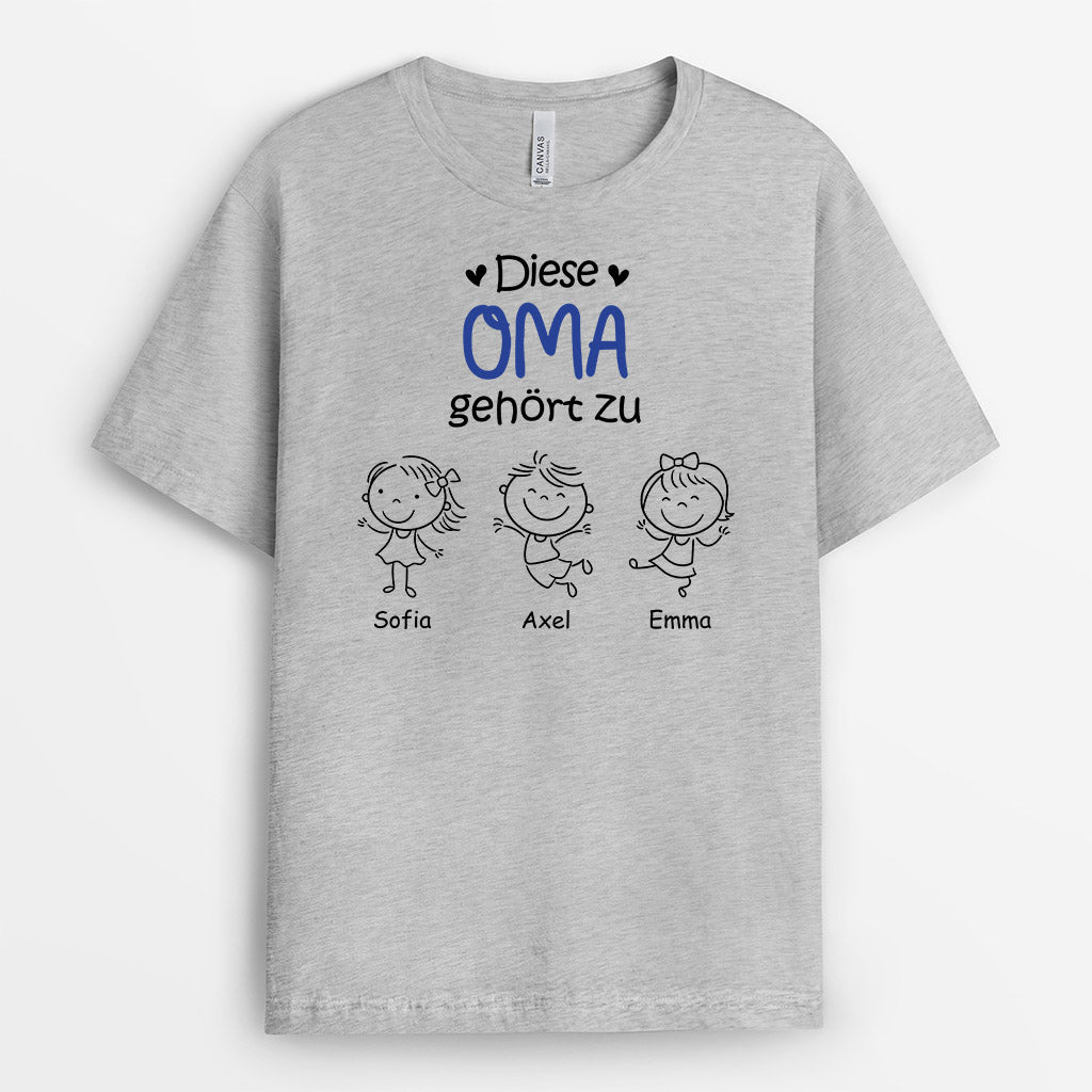 0959AGE2 Personalisierte Geschenke T shirt Kinder Mama Oma