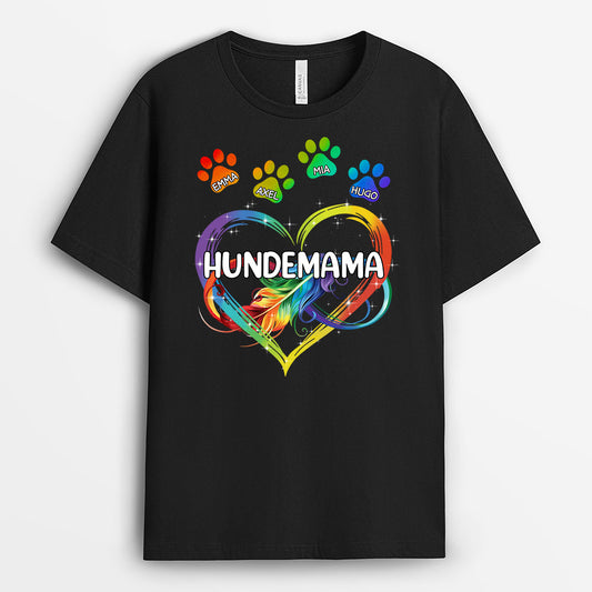 0960AGE1 Personalisierte Geschenke T Shirt Hunde Hundepapa Hundemama Hundeliebhaber Hundebesitzer