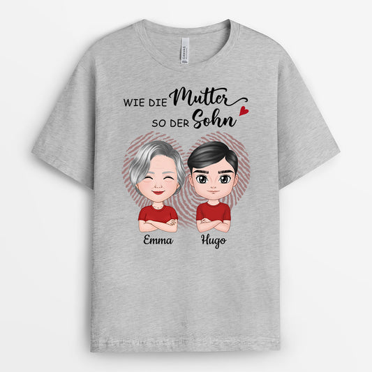 0962AGE2 WieMutterWieTochter PersonalisierteGeschenkeT ShirtfurMamaOma