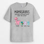 0967AGE1 Personalisierte Geschenke T Shirt Kinder Enkelkinder Saurus Dinosaurier Mama Oma