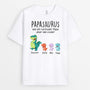 0967AGE1 Personalisierte Geschenke T Shirt Kinder Enkelkinder Saurus Dinosaurier Papa Opa