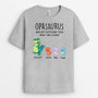 0967AGE2 Personalisierte Geschenke T Shirt Kinder Enkelkinder Saurus Dinosaurier Papa Opa
