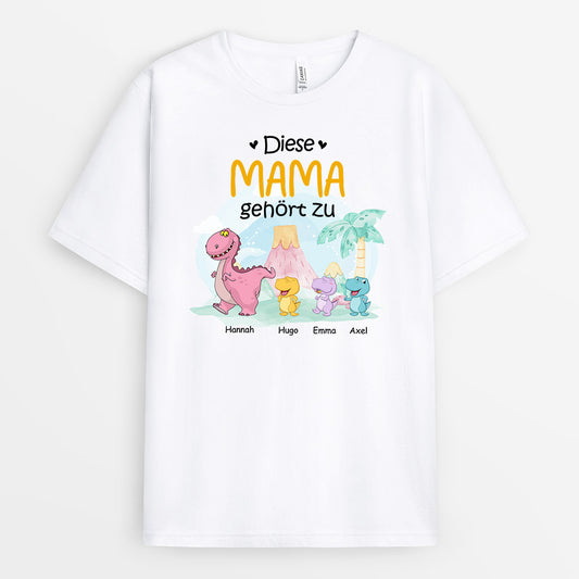 0972AGE1 Personalisierte Geschenke T Shirt Kinder Enkelkinder Mama Oma
