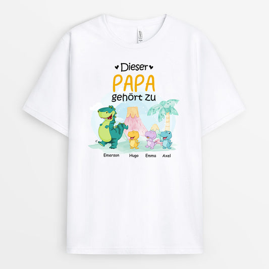 0972AGE1 Personalisierte Geschenke T Shirt Kinder Enkelkinder Papa Opa