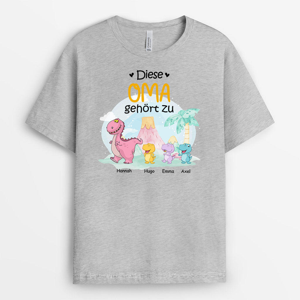 0972AGE2 Personalisierte Geschenke T Shirt Kinder Enkelkinder Mama Oma
