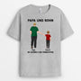 0974AGE2 Personalisierte Geschenke T Shirt Kinder Enkelkinder Papa Opa