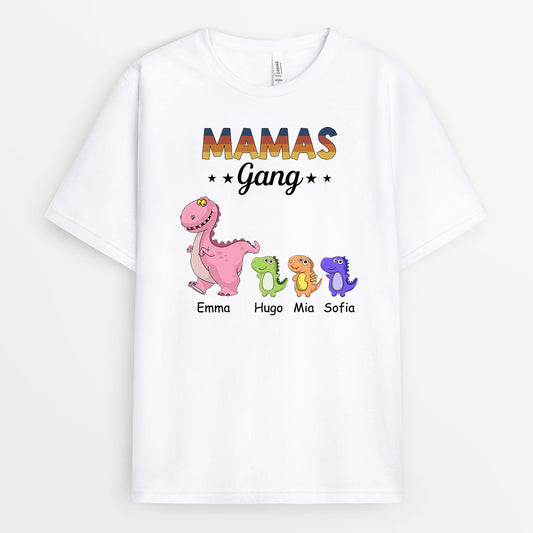 0975AGE1 Personalisierte Geschenke T Shirt Kinder Enkelkinder Saurier Mama Oma