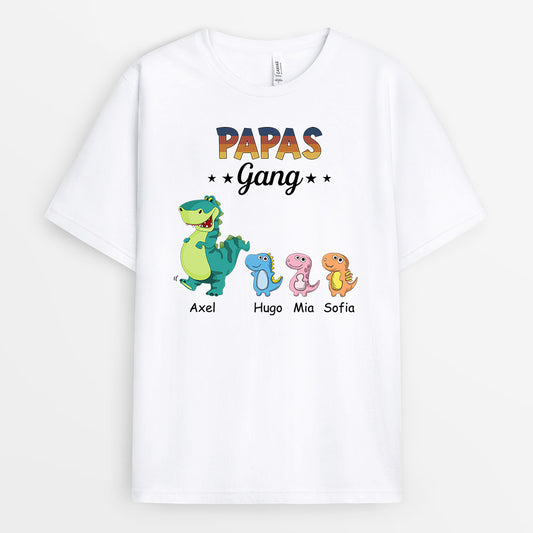 0975AGE1 Personalisierte Geschenke T Shirt Kinder Enkelkinder Saurier Papa Opa