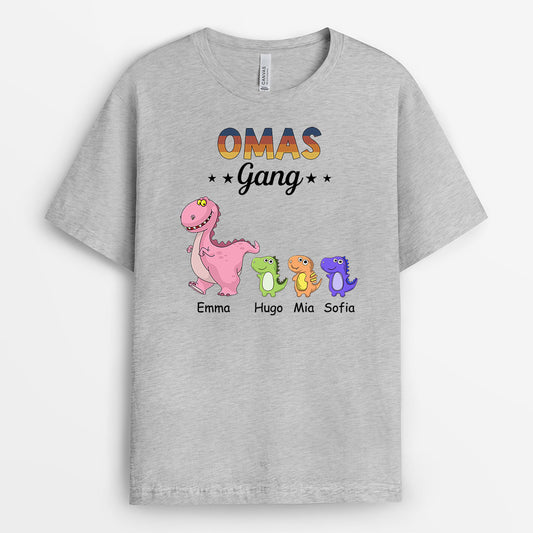 0975AGE2 Personalisierte Geschenke T Shirt Kinder Enkelkinder Saurier Mama Oma