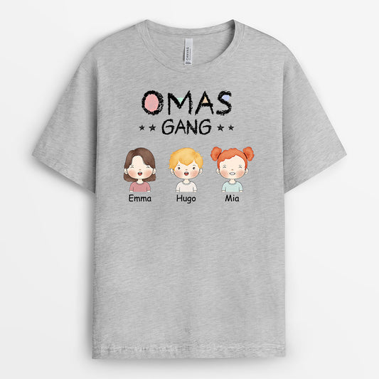 0989AGE2 Personalisierte Geschenke T Shirt Kinder Enkelkinder Mama Oma