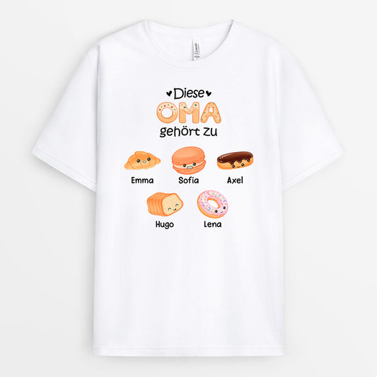 0992AGE1 Personalisierte Geschenke T Shirt Kinder Enkelkinder Mama Oma