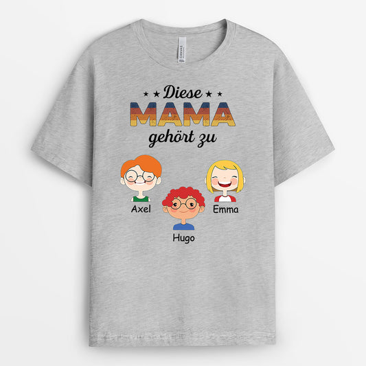 1003AGE1 Personalisierte Geschenke T Shirt Kinder Enkel Mama Oma