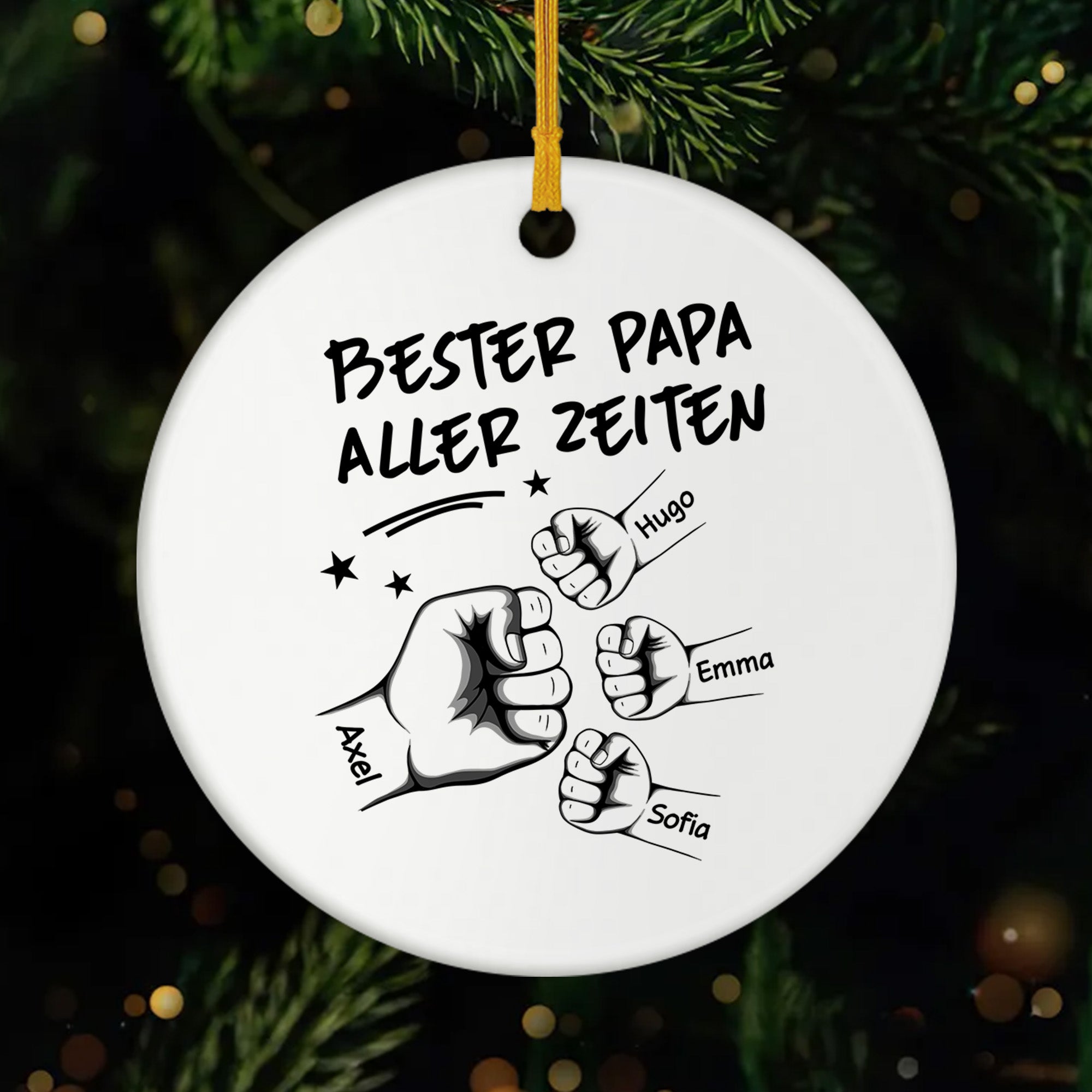 1006OGE1 bester papa aller zeiten personalisierter weihnachtsschmuck_ keramik papa 1006O3V8B